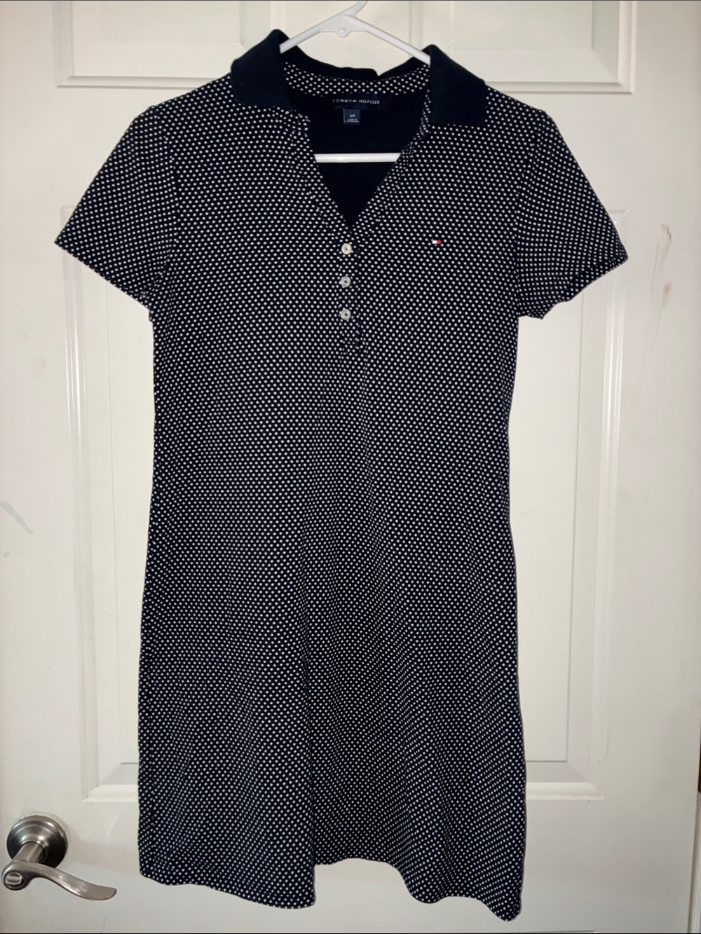 Tommy Hilfiger Navy Polka Dot Polo Dress